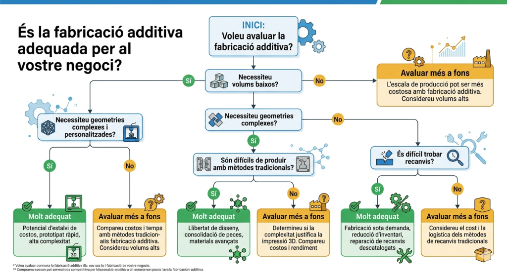 fabricació additiva per a empreses - quan incorporar fabricació additiva